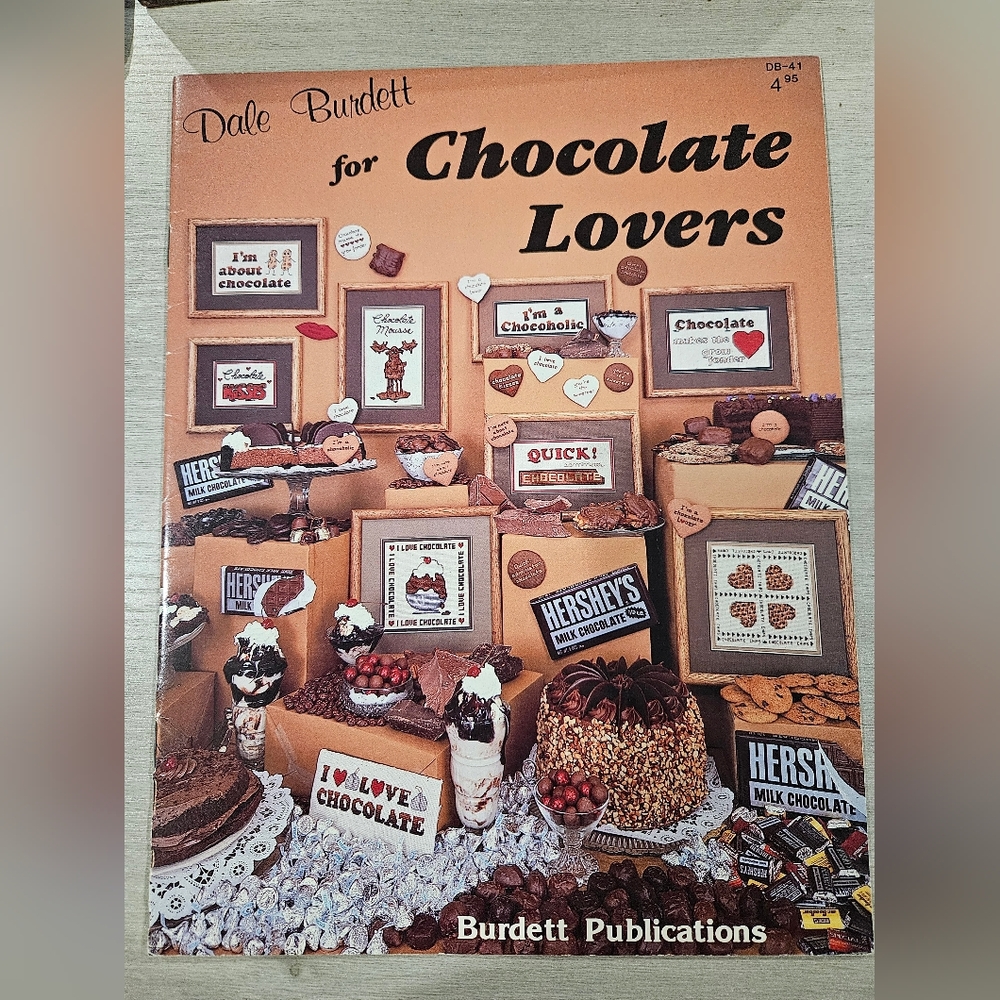 Dale Burdett Publications Chocolate Lovers Counted Cross Stitch Vintage Book